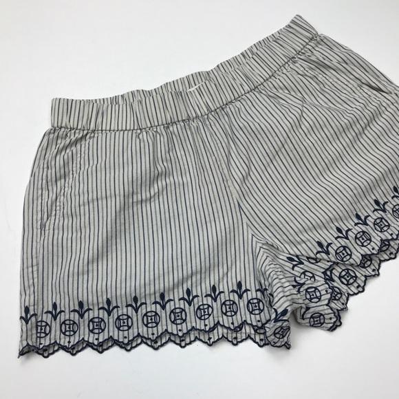 Madewell Pants - Madewell Womens Embroidered Jardin Pull On Shorts